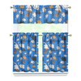 thumbnail image 1 of Kitchen Curtains 36 Inch Short - 3 Panel Set with Cute Cat Paw Pattern, Rod Pocket Window Curtain, 100% Polyester for Pet Lovers Farmhouse, Cafe, Kitchen, Bedroom, Easy Wash, 1 of 6