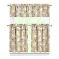 thumbnail image 1 of Kitchen Curtains 36 Inch Short - 3 Panel Set with Cute Cat Paw Pattern, Rod Pocket Window Curtain, 100% Polyester for Pet Lovers Farmhouse, Cafe, Kitchen, Bedroom, Easy Wash, 1 of 6