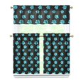 thumbnail image 1 of Kitchen Curtains 36 Inch Short - 3 Panel Set with Cute Cat Paw Pattern, Rod Pocket Window Curtain, 100% Polyester for Pet Lovers Farmhouse, Cafe, Kitchen, Bedroom, Easy Wash, 1 of 6