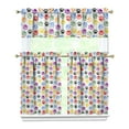 thumbnail image 1 of Kitchen Curtains 36 Inch Short - 3 Panel Set with Cute Cat Paw Pattern, Rod Pocket Window Curtain, 100% Polyester for Pet Lovers Farmhouse, Cafe, Kitchen, Bedroom, Easy Wash, 1 of 6
