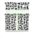 thumbnail image 1 of Kitchen Curtains 36 Inch Short - 3 Panel Set with Cute Cat Paw Pattern, Rod Pocket Window Curtain, 100% Polyester for Pet Lovers Farmhouse, Cafe, Kitchen, Bedroom, Easy Wash, 1 of 6