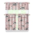 thumbnail image 1 of Kitchen Curtains 36 Inch Short - 3 Panel Set, Cute Cow Print Farmhouse Curtains, Rod Pocket, 100% Polyester for Rustic Farm, Kitchen, Cafe, Living Room, Easy Wash, 1 of 6