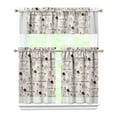 thumbnail image 1 of Kitchen Curtains 36 Inch Short - 3 Panel Set with Cute Farmhouse Egg & Chicken Print, Rod Pocket Window Curtain, 100% Polyester for Rustic Coop, Farm Kitchen, Easy Wash, 1 of 5