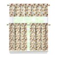 thumbnail image 1 of Kitchen Curtains 36 Inch Short - 3 Panel Set with Cute Farmhouse Egg & Chicken Print, Rod Pocket Window Curtain, 100% Polyester for Rustic Coop, Farm Kitchen, Easy Wash, 1 of 6