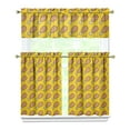 thumbnail image 1 of Kitchen Curtains 36 Inch Short - 3 Panel Set with Cute Farmhouse Egg & Chicken Print, Rod Pocket Window Curtain, 100% Polyester for Rustic Coop, Farm Kitchen, Easy Wash, 1 of 6