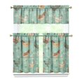 thumbnail image 1 of Kitchen Curtains 36 Inch Short - 3 Panel Set with Cute Farmhouse Egg & Chicken Print, Rod Pocket Window Curtain, 100% Polyester for Rustic Coop, Farm Kitchen, Easy Wash, 1 of 6