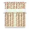 thumbnail image 1 of Kitchen Curtains 36 Inch Short - 3 Panel Set with Cute Farmhouse Egg & Chicken Print, Rod Pocket Window Curtain, 100% Polyester for Rustic Coop, Farm Kitchen, Easy Wash, 1 of 4