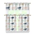 thumbnail image 1 of Kitchen Curtains 36 Inch Short - 3 Panel Set, Cute Horse Pony Print, Rod Pocket Window Curtain, 100% Polyester for Farmhouse, Retro Rural Kitchen, Easy Wash, 1 of 6