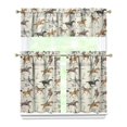 thumbnail image 1 of Kitchen Curtains 36 Inch Short - 3 Panel Set, Cute Horse Pony Print, Rod Pocket Window Curtain, 100% Polyester for Farmhouse, Retro Rural Kitchen, Easy Wash, 1 of 6