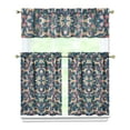 thumbnail image 1 of Kitchen Curtains 36 Inch Short - 3 Panel Set, Cute Horse Pony Print, Rod Pocket Window Curtain, 100% Polyester for Farmhouse, Retro Rural Kitchen, Easy Wash, 1 of 6
