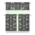 thumbnail image 1 of Kitchen Curtains 36 Inch Short - 3 Panel Set, Cute Horse Pony Print, Rod Pocket Window Curtain, 100% Polyester for Farmhouse, Retro Rural Kitchen, Easy Wash, 1 of 6