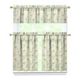 thumbnail image 1 of Kitchen Curtains 36 Inch Short - 3 Panel Set, Flamingo Tropical Bird Print, Rod Pocket Window Curtain, 100% Polyester for Hawaiian Summer Beach Decor, Easy Wash, 1 of 6