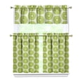 thumbnail image 1 of Kitchen Curtains 36 Inch Short - 3 Panel Set, Kiwi Fruit Cartoon Pattern, Rod Pocket Window Curtain, 100% Polyester for Farmhouse, Cafe, Living Room, Bedroom, Easy Wash, 1 of 6