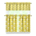 thumbnail image 1 of Kitchen Curtains 36 Inch Short - 3 Panel Set Lemon Print, Rod Pocket Window Curtains 100% Polyester, Cute Fruit Valance for Farmhouse, Cafe, Living Room, Bedroom, Easy Wash, 1 of 6