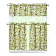 thumbnail image 1 of Kitchen Curtains 36 Inch Short - 3 Panel Set Lemon Print, Rod Pocket Window Curtains 100% Polyester, Cute Fruit Valance for Farmhouse, Cafe, Living Room, Bedroom, Easy Wash, 1 of 6
