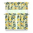 thumbnail image 1 of Kitchen Curtains 36 Inch Short - 3 Panel Set Lemon Print, Rod Pocket Window Curtains 100% Polyester, Cute Fruit Valance for Farmhouse, Cafe, Living Room, Bedroom, Easy Wash, 1 of 6