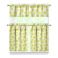 thumbnail image 1 of Kitchen Curtains 36 Inch Short - 3 Panel Set Lemon Print, Rod Pocket Window Curtains 100% Polyester, Cute Fruit Valance for Farmhouse, Cafe, Living Room, Bedroom, Easy Wash, 1 of 6