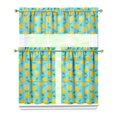 thumbnail image 1 of Kitchen Curtains 36 Inch Short - 3 Panel Set Lemon Print, Rod Pocket Window Curtains 100% Polyester, Cute Fruit Valance for Farmhouse, Cafe, Living Room, Bedroom, Easy Wash, 1 of 6
