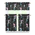 thumbnail image 1 of Kitchen Curtains 36 Inch Short - 3 Panel Set, Mermaid Ocean Underwater Coral Design, Rod Pocket Window Curtain, 100% Polyester, Easy Wash for Farmhouse, Nautical Kitchen, Bathroom, 1 of 6