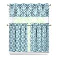 thumbnail image 1 of Kitchen Curtains 36 Inch Short - 3 Panel Set, Mermaid Ocean Underwater Coral Design, Rod Pocket Window Curtain, 100% Polyester, Easy Wash for Farmhouse, Nautical Kitchen, Bathroom, 1 of 6