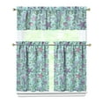 thumbnail image 1 of Kitchen Curtains 36 Inch Short - 3 Panel Set, Nautical Starfish Beach Seashell Mermaid Theme, Rod Pocket Window Curtain for Tropical Farmhouse, Easy Wash, 1 of 6