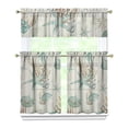 thumbnail image 1 of Kitchen Curtains 36 Inch Short - 3 Panel Set, Nautical Starfish Beach Seashell Mermaid Theme, Rod Pocket Window Curtain for Tropical Farmhouse, Easy Wash, 1 of 6