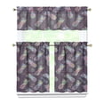 thumbnail image 1 of Kitchen Curtains 36 Inch Short - 3 Panel Set Pineapple Print, Rod Pocket Window Curtains 100% Polyester, Tropical Fruit Valance for Farmhouse, Cafe, Living Room, Bedroom, Easy Wash, 1 of 6