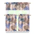 thumbnail image 1 of Kitchen Curtains 36 Inch Short - 3 Panel Set Pineapple Print, Rod Pocket Window Curtains 100% Polyester, Tropical Fruit Valance for Farmhouse, Cafe, Living Room, Bedroom, Easy Wash, 1 of 6