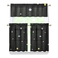 thumbnail image 1 of Kitchen Curtains 36 Inch Short - 3 Panel Set, Rod Pocket Window Curtain, 100% Polyester for Farmhouse, Cafe, Kitchen, Living Room, Bedroom, Galaxy & Space-Themed Design, Easy Wash, 1 of 6