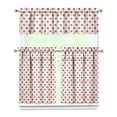 thumbnail image 1 of Kitchen Curtains 36 Inch Short - 3 Panel Set, Rod Pocket Window Curtain, 100% Polyester for Farmhouse, Cafe, Kitchen, Living Room, Bedroom, Retro Plaid & Polka Dot Patterns, Easy Wash, 1 of 6