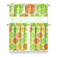thumbnail image 1 of Kitchen Curtains 36 Inch Short - 3 Panel Set, Rod Pocket Window Curtain, 100% Polyester for Farmhouse, Cafe, Kitchen, Living Room, Bedroom, Sports-Themed Design, Easy Wash, 1 of 6