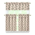 thumbnail image 1 of Kitchen Curtains 36 Inch Short - 3 Panel Set, Rod Pocket Window Curtain with Boho Cactus and Succulent Art, 100% Polyester for Farmhouse, Cafe, Kitchen, Bedroom, Easy Wash, 1 of 3