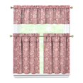 thumbnail image 1 of Kitchen Curtains 36 Inch Short - 3 Panel Set, Rod Pocket Window Curtain, Boho Floral Tribal Style, 100% Polyester for Farmhouse, Kitchen, Cafe, Bedroom, Easy Wash, 1 of 5