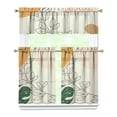 thumbnail image 1 of Kitchen Curtains 36 Inch Short - 3 Panel Set, Rod Pocket Window Curtain, Boho Floral Tribal Style, 100% Polyester for Farmhouse, Kitchen, Cafe, Bedroom, Easy Wash, 1 of 6