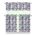 thumbnail image 1 of Kitchen Curtains 36 Inch Short - 3 Panel Set, Rod Pocket Window Curtain with Minimalist Marijuana Leaf Design, 100% Polyester for Farmhouse, Cafe, Kitchen, Bedroom, Easy Wash, 1 of 6