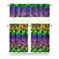 thumbnail image 1 of Kitchen Curtains 36 Inch Short - 3 Panel Set, Rod Pocket Window Curtain with Tropical Palm Tree Sunset Print, 100% Polyester for Boho Kitchen, Beach Room, Easy Wash, 1 of 6
