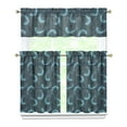 thumbnail image 1 of Kitchen Curtains 36 Inch Short - 3 Panel Set, Shark Whale Dolphin Ocean Theme, Rod Pocket Window Curtain, 100% Polyester for Nautical Farmhouse Kitchen, Easy Wash, 1 of 6