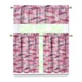 thumbnail image 1 of Kitchen Curtains 36 Inch Short - 3 Panel Set, Shark Whale Dolphin Ocean Theme, Rod Pocket Window Curtain, 100% Polyester for Nautical Farmhouse Kitchen, Easy Wash, 1 of 3