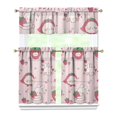 thumbnail image 1 of Kitchen Curtains 36 Inch Short - 3 Panel Set Strawberry Print, Rod Pocket Window Curtains 100% Polyester, Cute Fruit Valance for Farmhouse, Cafe, Living Room, Bedroom, Easy Wash, 1 of 6