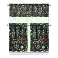 thumbnail image 1 of Kitchen Curtains 36 Inch Short - 3 Panel Set, Vintage Floral Butterfly Bee Botanical Print, Rod Pocket Window Curtain for Farmhouse, Modern Rustic, Spring Summer Decor, Easy Wash, 1 of 6