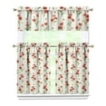 thumbnail image 1 of Kitchen Curtains 36 Inch Short - 3 Panel Set, Vintage Floral Butterfly Bee Botanical Print, Rod Pocket Window Curtain for Farmhouse, Modern Rustic, Spring Summer Decor, Easy Wash, 1 of 6