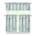 thumbnail image 1 of Kitchen Curtains 36 Inch Short - 3 Panel Set, Vintage Floral Butterfly Bee Botanical Print, Rod Pocket Window Curtain for Farmhouse, Modern Rustic, Spring Summer Decor, Easy Wash, 1 of 4
