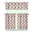 thumbnail image 1 of Kitchen Curtains 36 Inch Short - 3 Panel Set Watermelon Print, Rod Pocket Window Curtains 100% Polyester, Tropical Fruit Valance for Farmhouse, Cafe, Living Room, Bedroom, Easy Wash, 1 of 6