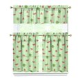 thumbnail image 1 of Kitchen Curtains 36 Inch Short - 3 Panel Set Watermelon Print, Rod Pocket Window Curtains 100% Polyester, Tropical Fruit Valance for Farmhouse, Cafe, Living Room, Bedroom, Easy Wash, 1 of 6