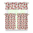 thumbnail image 1 of Kitchen Curtains 36 Inch Short - 3 Panel Set Watermelon Print, Rod Pocket Window Curtains 100% Polyester, Tropical Fruit Valance for Farmhouse, Cafe, Living Room, Bedroom, Easy Wash, 1 of 6