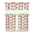 thumbnail image 1 of Kitchen Curtains 36 Inch Short - 3 Panel Set Watermelon Print, Rod Pocket Window Curtains 100% Polyester, Tropical Fruit Valance for Farmhouse, Cafe, Living Room, Bedroom, Easy Wash, 1 of 6