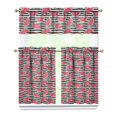 thumbnail image 1 of Kitchen Curtains 36 Inch Short - 3 Panel Set Watermelon Print, Rod Pocket Window Curtains 100% Polyester, Tropical Fruit Valance for Farmhouse, Cafe, Living Room, Bedroom, Easy Wash, 1 of 6