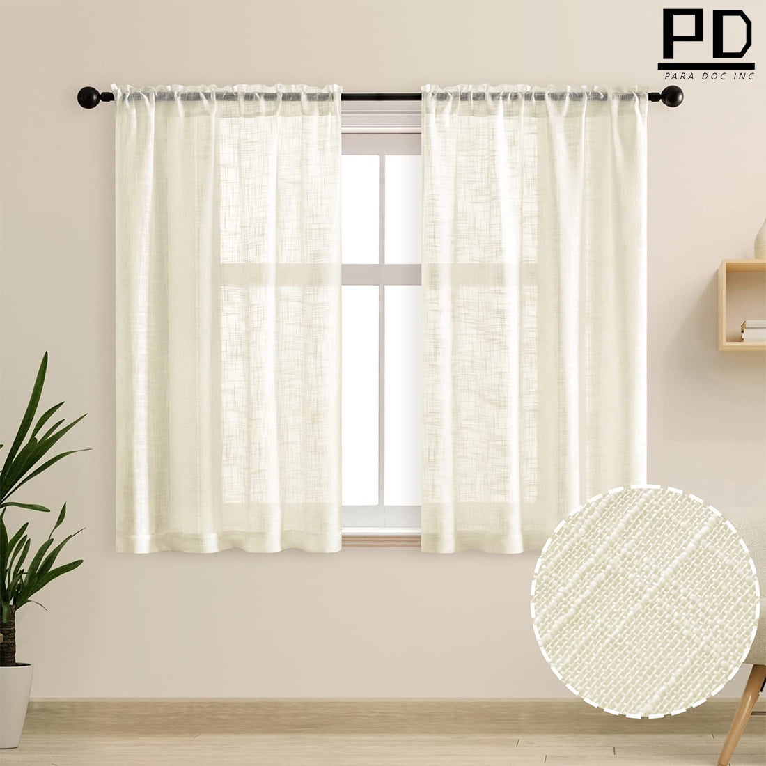 Short Bathroom Windows Kitchen Curtains 48 Inch Length 2 Panels