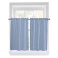 thumbnail image 1 of Kitchen Curtains 54 Inches length, Pure Light Blue Window Treatment Curtain Drapes, Simple Solid Color Decorative Window Curtains for Bedroom Cafe, 52"x54", 2 Panels, 1 of 7