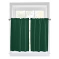 thumbnail image 1 of Kitchen Curtains 54 Inches length, Pure Olive Green Window Treatment Curtain Drapes, Simple Solid Color Thermal Insulated Drapes for Basement Hotel RV, 42"x54", 2 Panels, 1 of 7